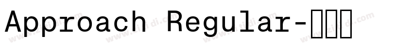 Approach Regular字体转换